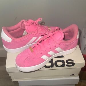 Adidas Vibrant Pink and White Shoes